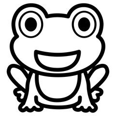 Cute Frog Outline