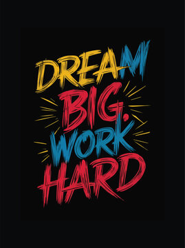 A striking tshirt design with bold distressed graffiti text in vibrant colors exuding urban vector