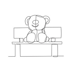 One continuous line drawing of Doll vector illustration. A doll is a toy figure representing a human or an animal. Doll have been made for centuries in various materials like wood, cloth and porcelain