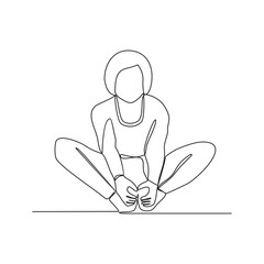 One continuous line vector people stretching. Stretching before exercise is crucial for optimal performance and injury prevention. It increases flexibility, range of motion, and blood flow to muscles.