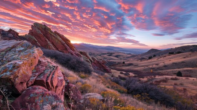 Red Rocks at Sunrise, near Denver Colorado 