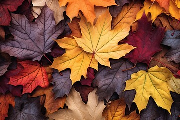 Fototapeta premium autumn leaves background, generative ai