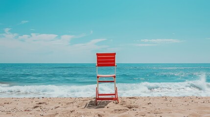 A lifeguard chair on a beach, symbolizing help and safety in recreational areas