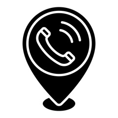 Illustration of Call Center Location design Glyph Icon