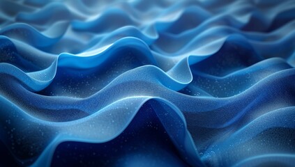 Obraz premium Abstract blue background with swirling shapes and curves, representing the concept of technology innovation in digital marketing.