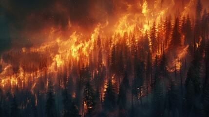 The forest whispered secrets of survival as the fire swept through, leaving behind a landscape forever changed.