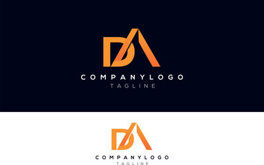 letter DA AD font simple logo vector abstract minimal 
