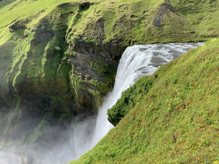 waterfall, Gluggafoss - also known as Merkjarfoss near Hvolsvollur, Iceland