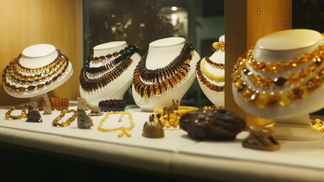 Elegant and sophisticated display of beautiful necklaces and bracelets to showcase luxury jewelry