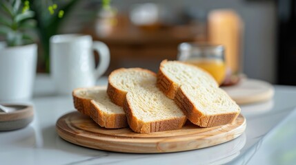 slice hole wheat bread breakfast in morning