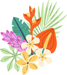 Tropical Exotic Flowers Bouquet