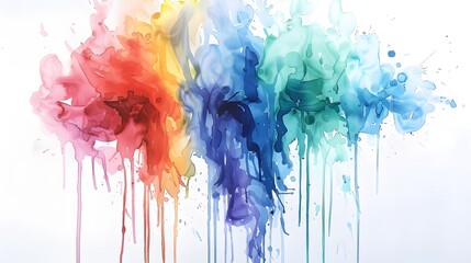 Colorful watercolor splashes
