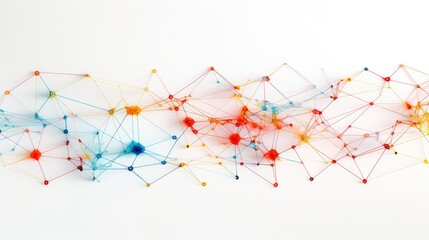 Naklejka premium Abstract polygonal space low poly background with connecting dots and lines on white background.