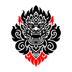 Singo Barong Wayang Jawa Indonesian Mythology