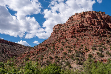 Stacked stone hillside in the Verde Valley, Arizona