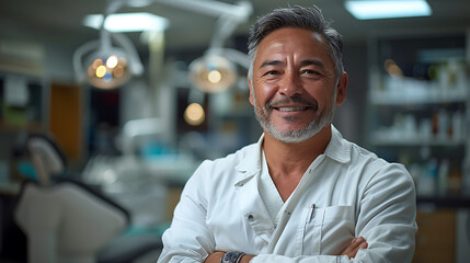 empathetic compassionate Male Latino dentist providing gentle personalized dental care patient of all age expertise care creates healthy smile foster confidence his patient prioritizing their comfort 