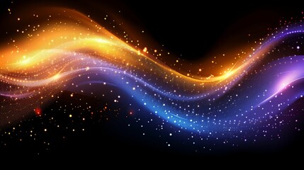 Obraz premium Colorful gradient fluid flow smoke in mesh colorful ink, abstract galaxy background with the colorful mesh color with glowing dots, modern background in gradients color smoke of the texture