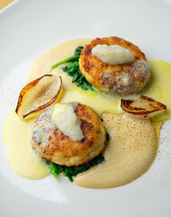 Fish cakes with roe