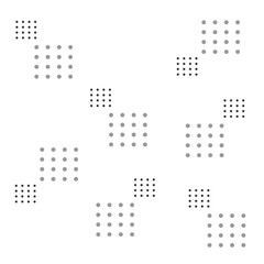 ドット四角のモノクロシンプルパターン