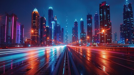 Florida Night Air building, with a digital system