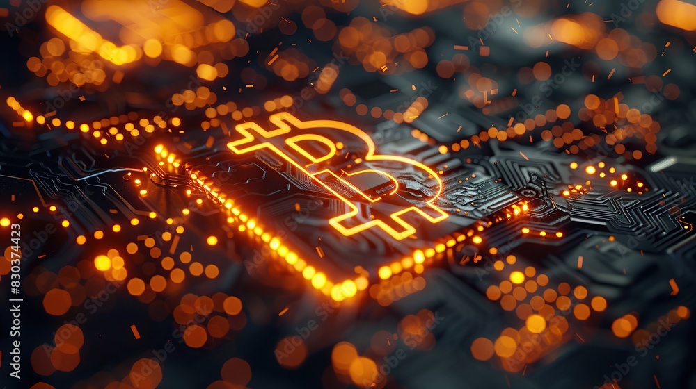 Poster digital web system and currency icon