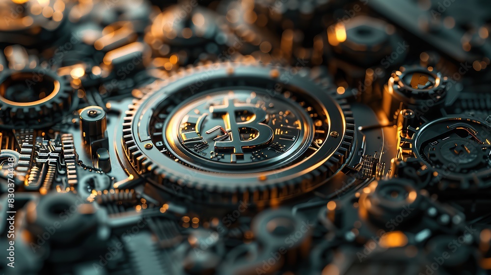 Poster digital web system and currency icon