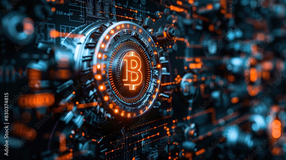 Poster digital web system and currency icon