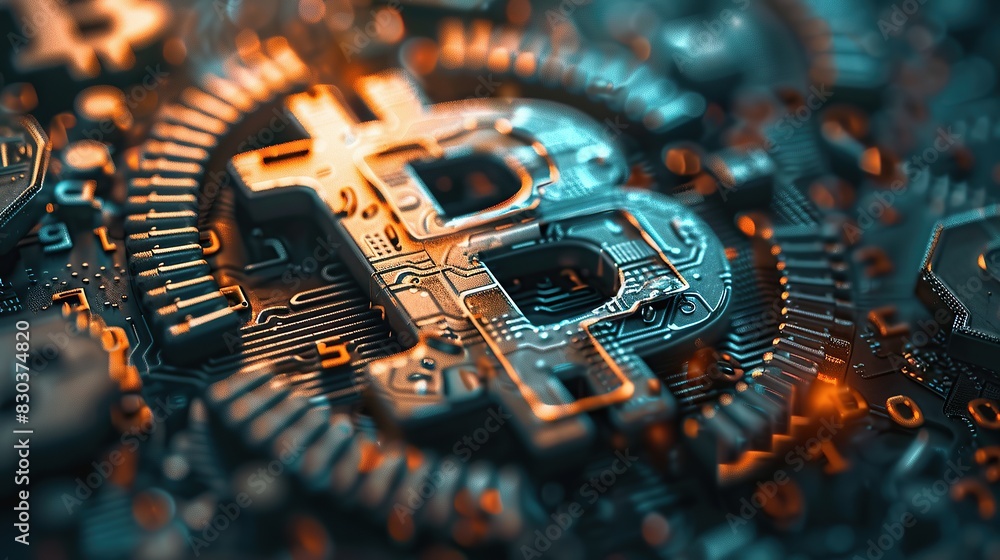Poster digital web system and currency icon