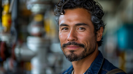 innovative determined Male Latino scientist leading groundbreaking research field of renewable energy intellect passion develops revolutionary technology harness power of sun wind combat climate chang