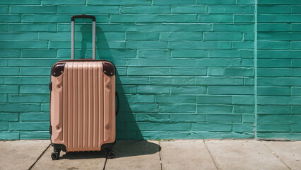 An image of a suitcase packed for summer vacation