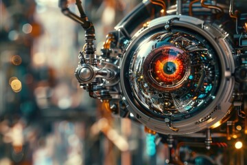 Fototapeta premium A close up of a clock on a pole, suitable for time management concepts