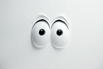 quirky cartoon eyes on a plain white background for creative designs