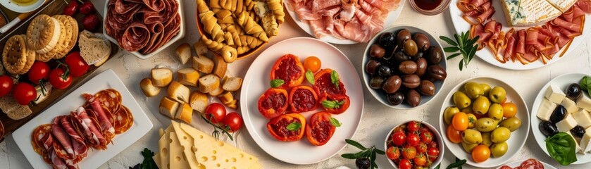 Appetizer Delights: An Assortment of Charcuterie and Antipasti for a Festive Gathering