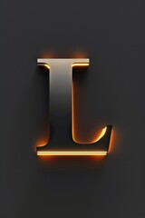 Illuminated letter "J" in dark background, suitable for design projects