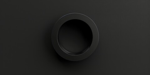 A round hole in a black wall, suitable for construction projects
