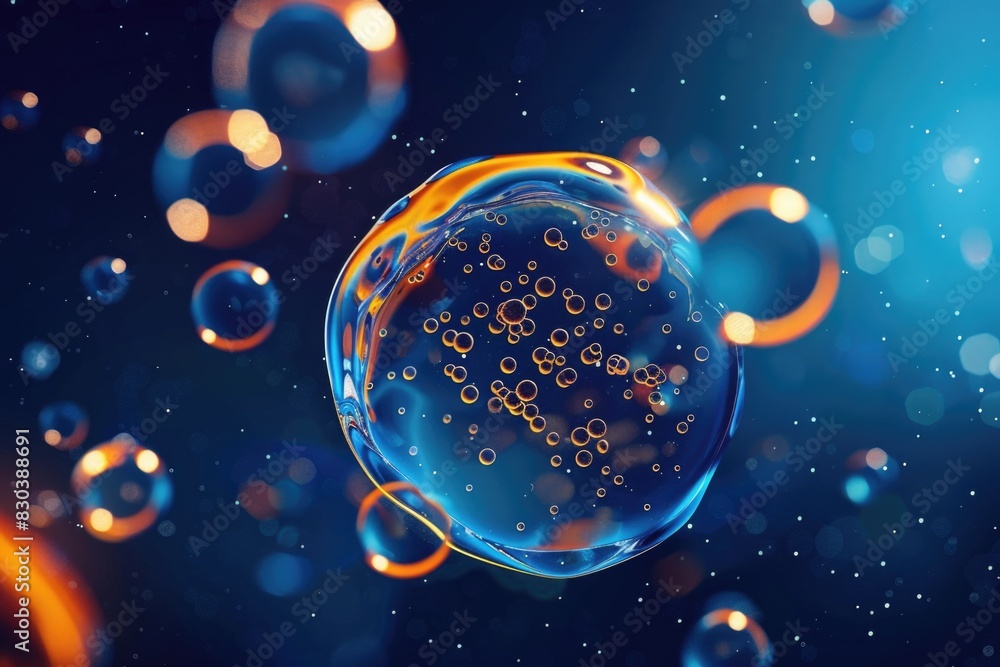 Poster a bunch of bubbles floating in the air. perfect for adding a whimsical touch to any project