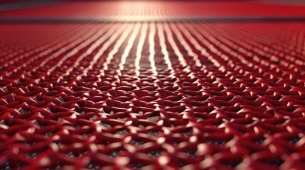 Fototapeta premium Detailed close-up of a vibrant red surface. Ideal for backgrounds or textures