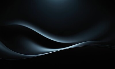 Obraz premium Abstract background with smooth waves in shades of black