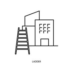 ladder concept line icon. Simple element illustration. ladder concept outline symbol design.