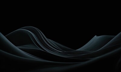 Black 3 d background with wave A professional photography should use a high quality