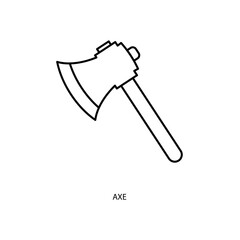 axe concept line icon. Simple element illustration. axe concept outline symbol design.