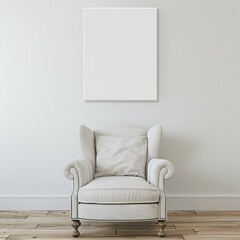 chair with white wall UHD Wallpapar