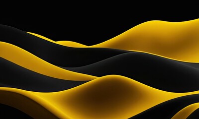 black and yellow wave abstract background