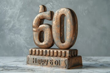 Happy 60th: a celebratory message commemorating six decades of life's journey, filled with gratitude, love, and cherished memories, marking this special milestone with joy and appreciation