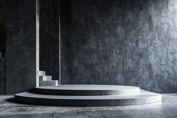 Aesthetic Minimalist Empty Podium