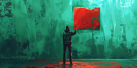 Activism (Dark Green): A figure holding a protest sign, symbolizing activism and advocacy