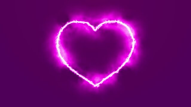 draw glowing love heart. lovely DIl in and out animation. romantic background for representing love wedding anniversarty content