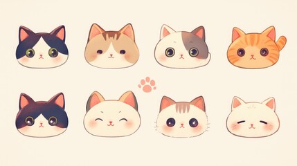 Fototapeta premium Add some flair to your text with a cat head icon for extra charm