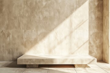 Aesthetic Minimalist Empty Podium