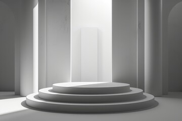 Obraz premium Aesthetic Minimalist Empty Podium